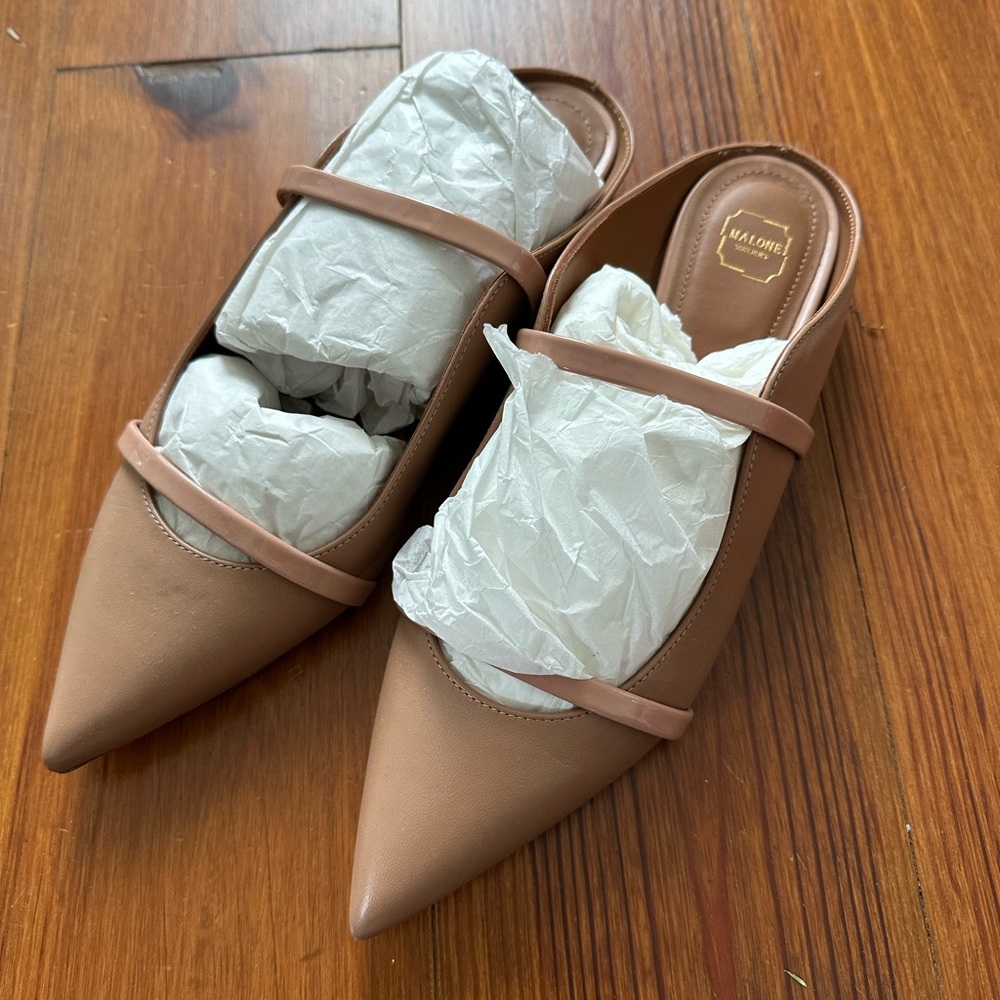 Malone Souliers Women's Tan Leather Mules